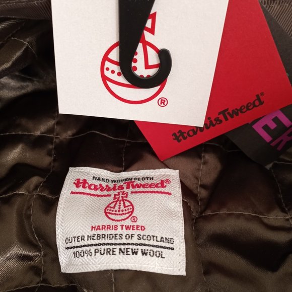 PEAKY BLINDERS Hartside Harris Tweed® Newsboy Cap HS28 GREEN-BROWN - PICK SIZE - Picture 11 of 12